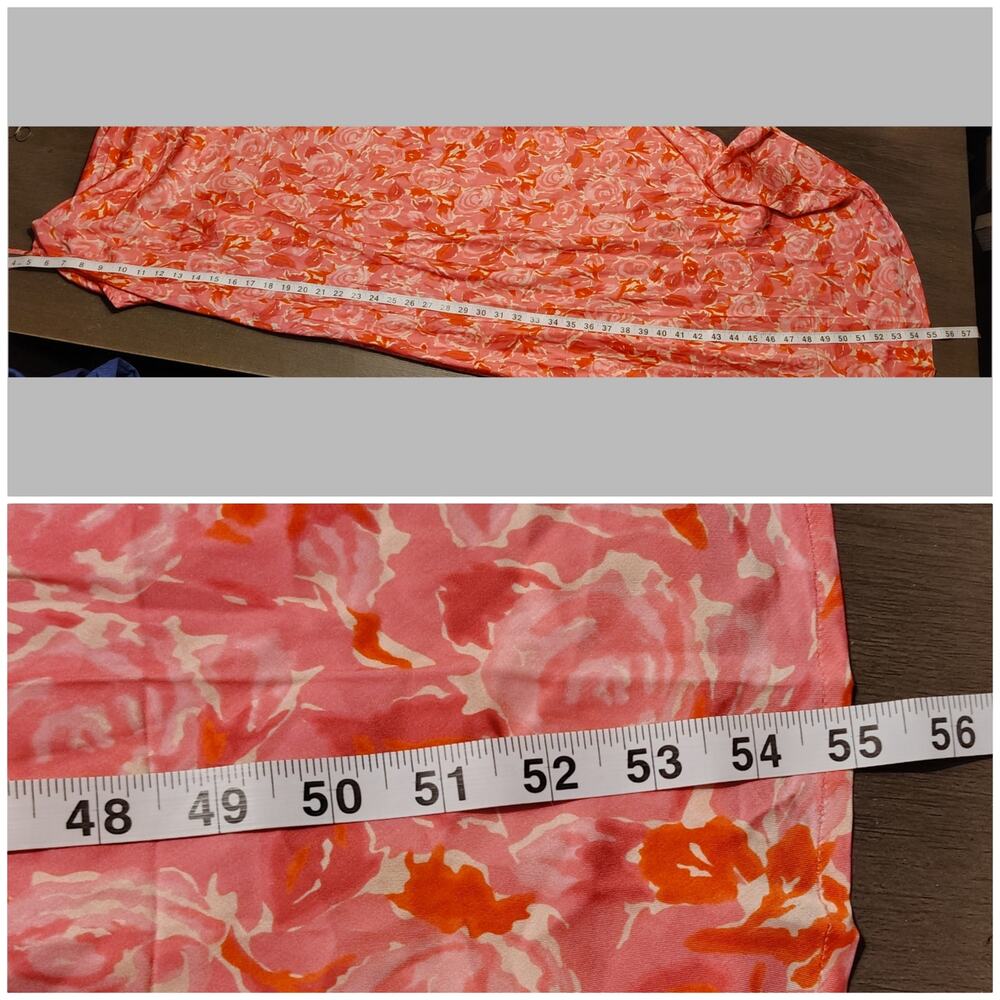 SPELL Islamorada Bias Strappy Floral Rose Cowl Neck Pink Slip Maxi Dress Large - Picture 8 of 16